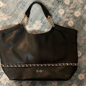 Jessica Simpson Black Tote with Gold Chain
